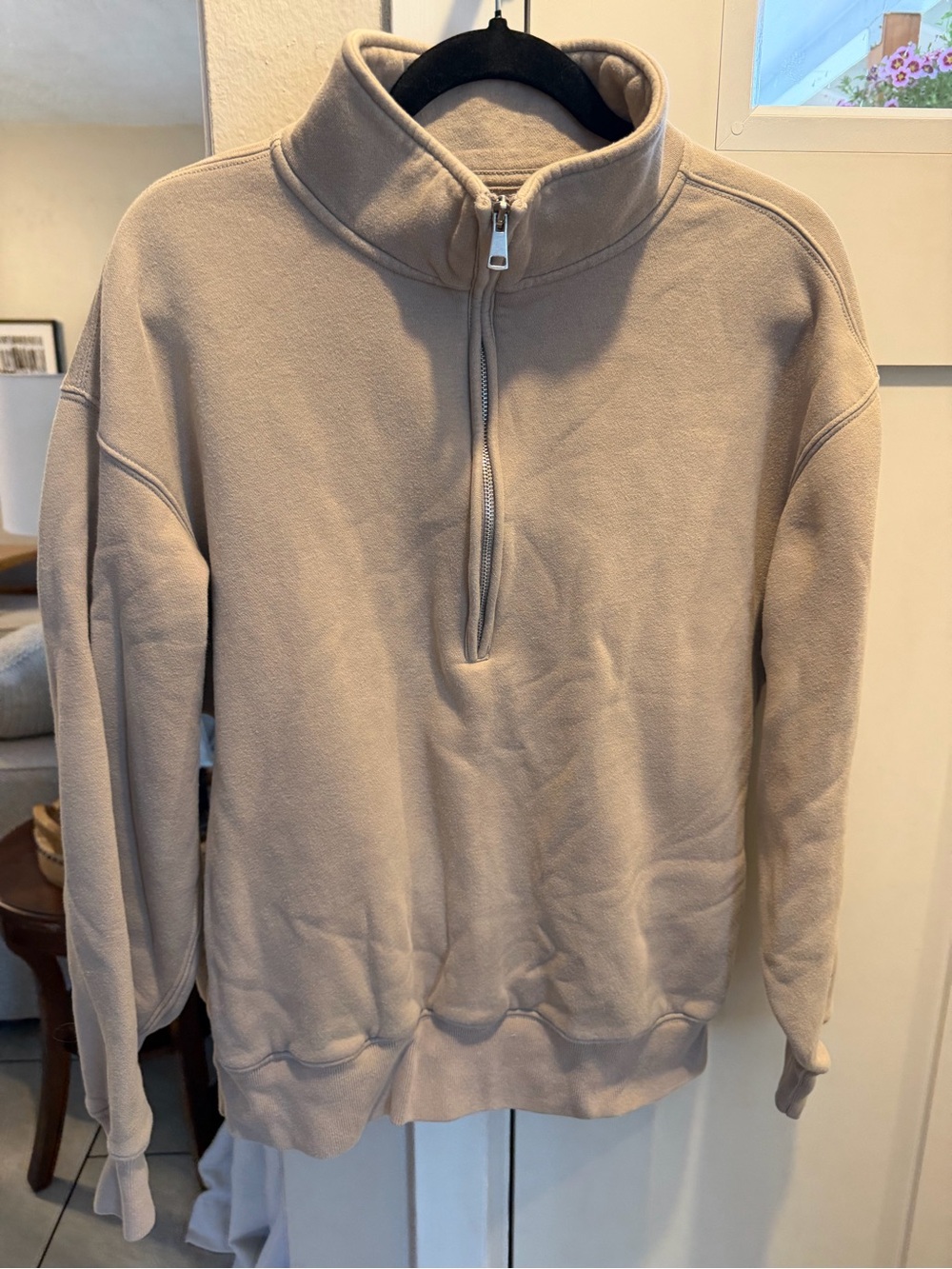 Abercrombie & Fitch Men's Half-Zip Pullover Sweater - Taupe